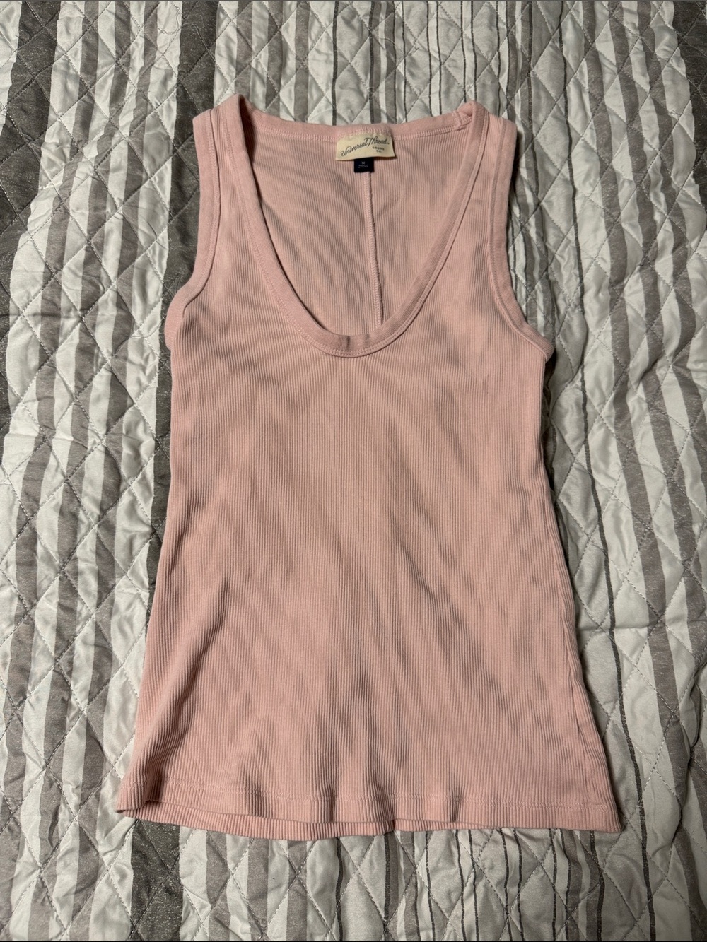 Universal Thread Pale Pink Ribbed Scoop Tank